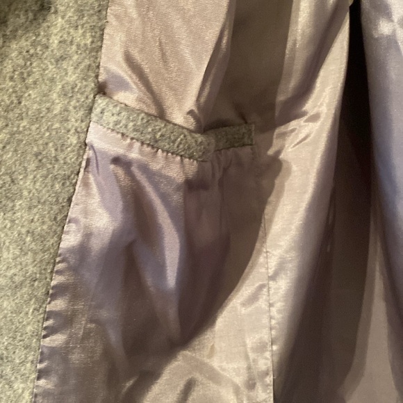Alorna Vintage Gray Heather Wool Blend Maxi Coat Petite sized L or XL - Picture 12 of 15